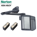 Norton Door Controls Kit Includes ADAEZ Pro Door Operator (Push Side, Regular Arm), Two Narrow Style Push Buttons, Alumin NOR-5831-NPB-689